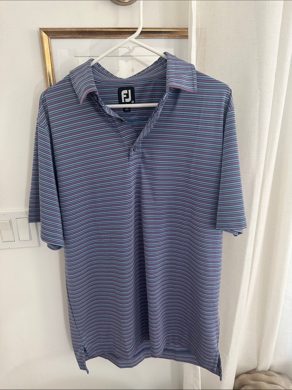 FootJoy Men’s Blue and Purple Stripe Polo